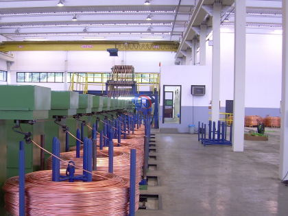 Copper rod up casting machine